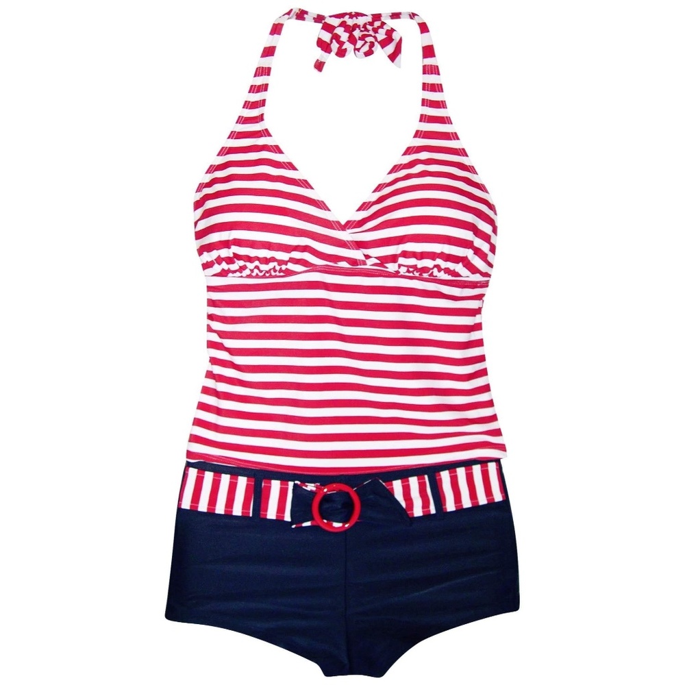 NWT Marina West Tankini Boyshorts Swimsuit XL XXL 12 14